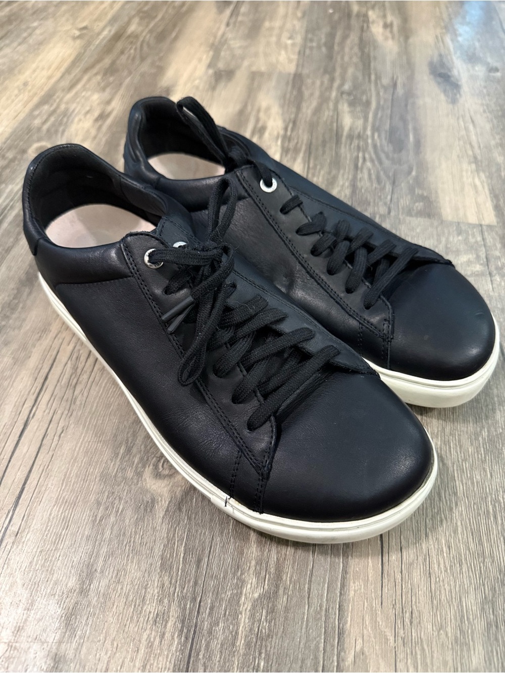 Birkenstock Bend Low Black Leather Sneakers Men’s Size EU 43 US 10 Regular EUC